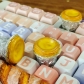 1pc Egg Tart Artisan Clay Food Keycaps ESC MX for Mechanical Gaming Keyboard